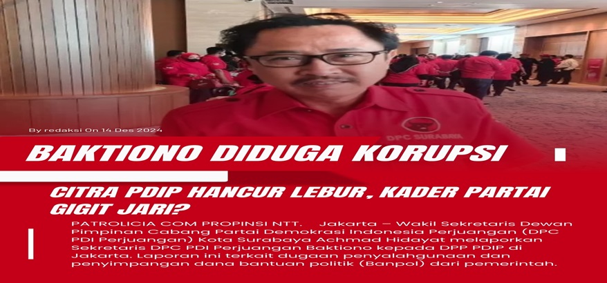 "Minta Fee" Baktiono Sekretaris DPC PDIP Dilaporkan ke DPP PDIP